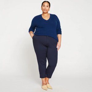 Universal Standard Navy Blue Cropped Cigarette Pants size 10/12